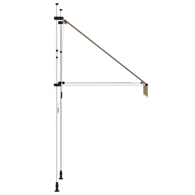 Markiza zwijana ręcznie, 100 cm, żółto-niebieskie pasy