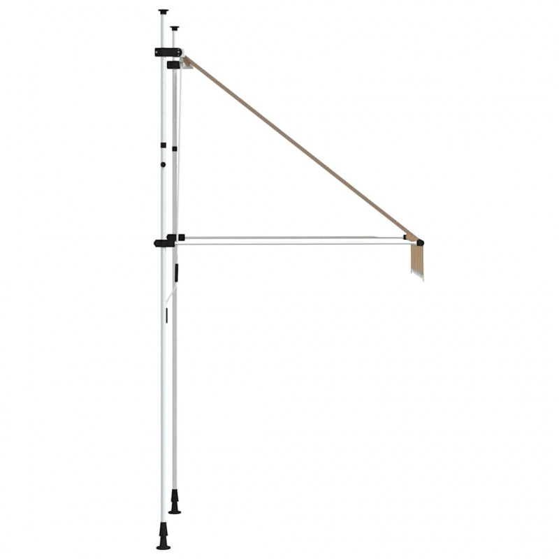 Markiza zwijana ręcznie, 100 cm, pomarańczowo-białe pasy