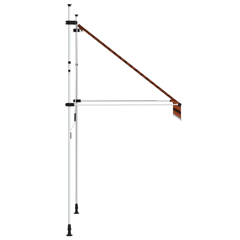Ręcznie zwijana markiza, 150 cm, pomarańczowo-brązowa