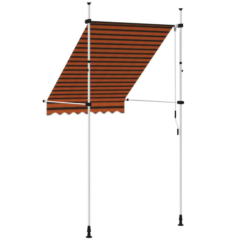 Ręcznie zwijana markiza, 150 cm, pomarańczowo-brązowa