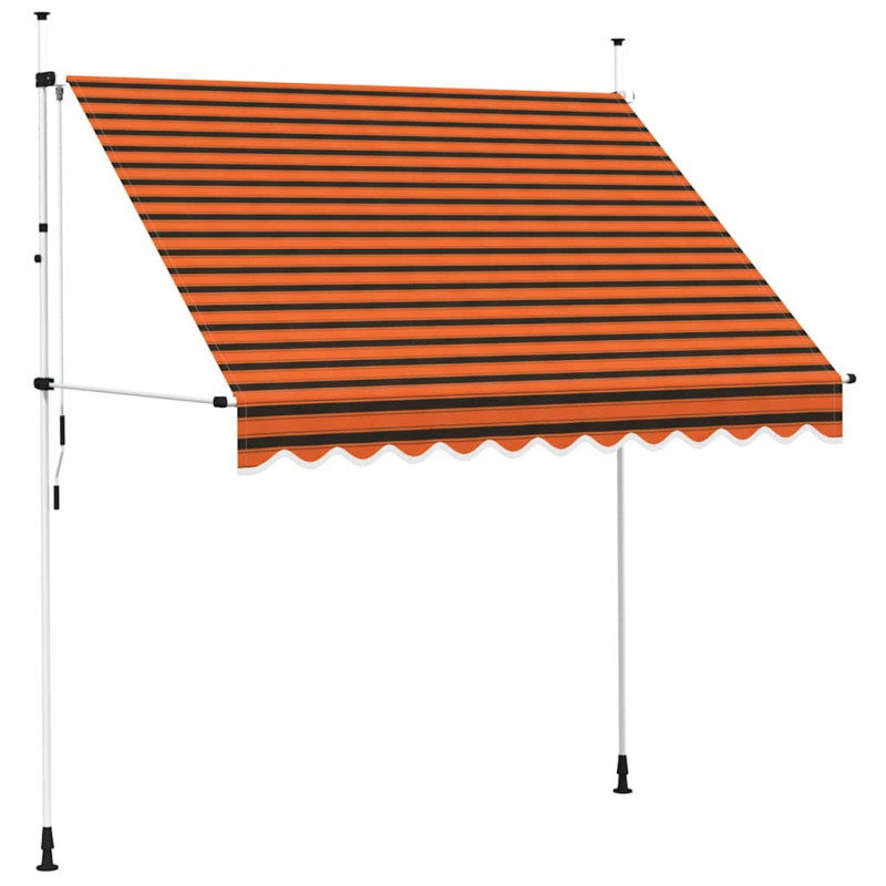 Ręcznie zwijana markiza, 250 cm, pomarańczowo-brązowa