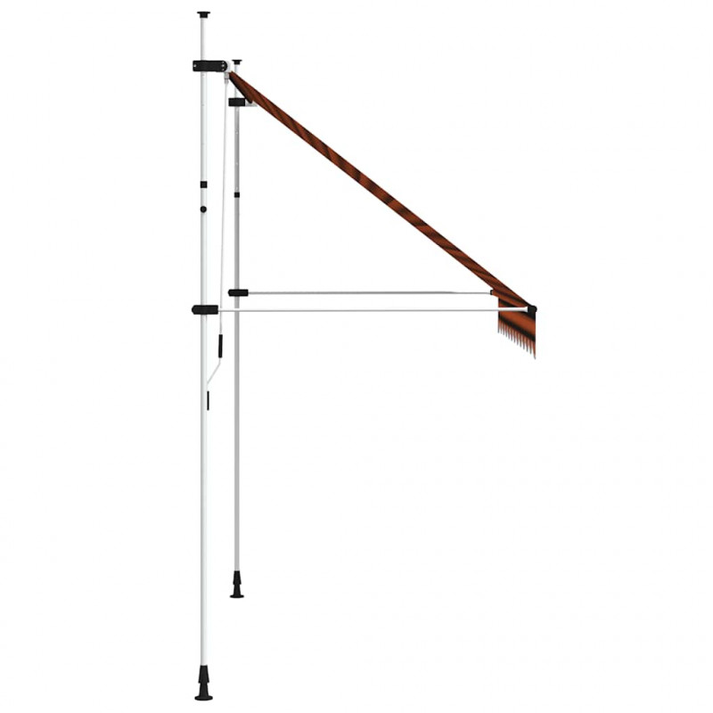 Ręcznie zwijana markiza, 250 cm, pomarańczowo-brązowa