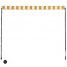 Markiza zwijana z LED, 150 x 150 cm, żółto-biała