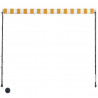 Markiza zwijana z LED, 250 x 150 cm, żółto-biała