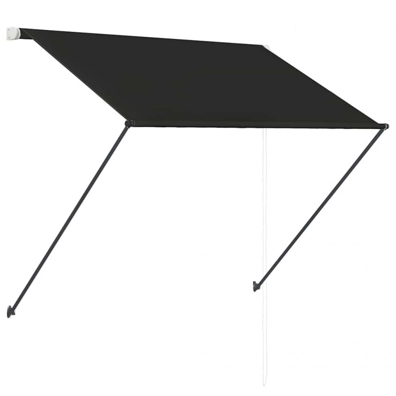 Markiza zwijana z LED, 150 x 150 cm, antracytowa