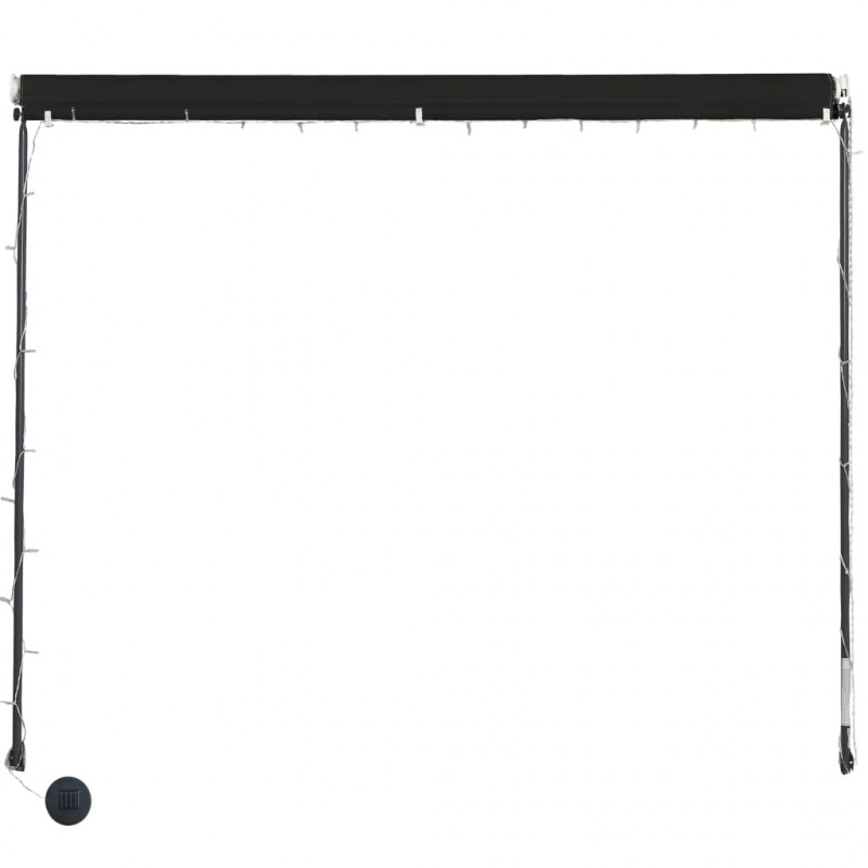 Markiza zwijana z LED, 300 x 150 cm, antracytowa