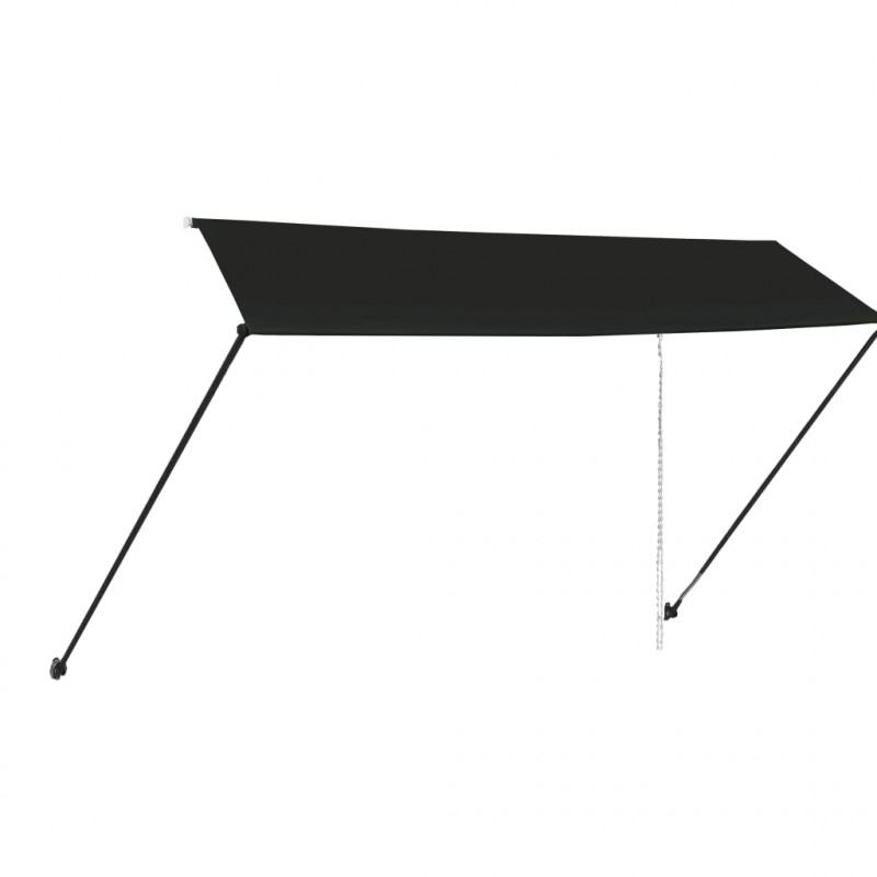 Markiza zwijana z LED, 350 x 150 cm, antracytowa