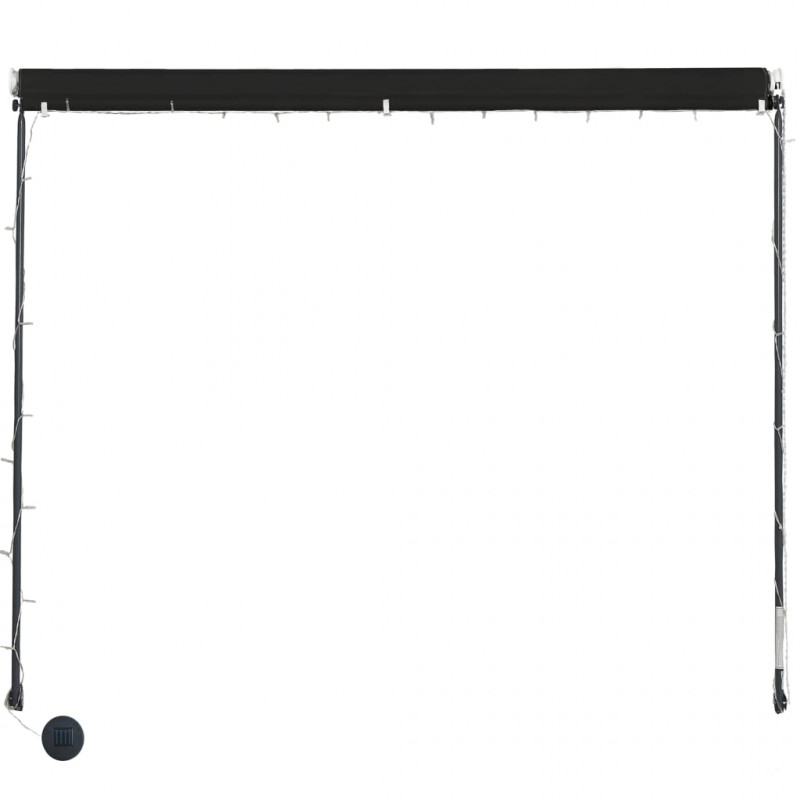 Markiza zwijana z LED, 350 x 150 cm, antracytowa