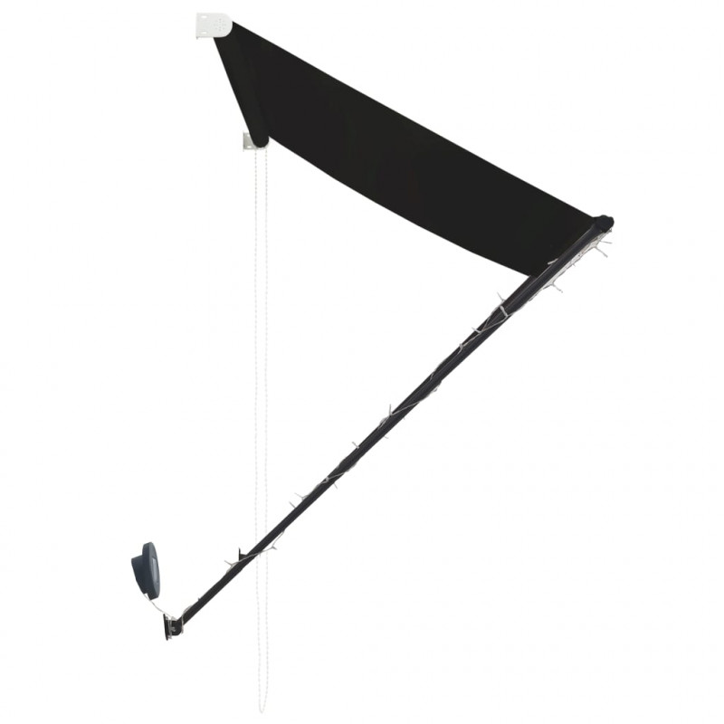Markiza zwijana z LED, 350 x 150 cm, antracytowa