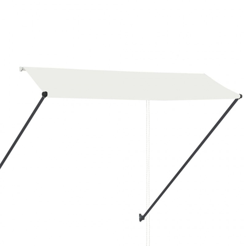 Markiza zwijana z LED, 300 x 150 cm, kremowa