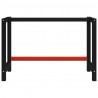 Metalowa rama pod blat roboczy, 120x57x79 cm, czarno-czerwona