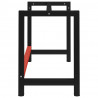 Metalowa rama pod blat roboczy, 120x57x79 cm, czarno-czerwona