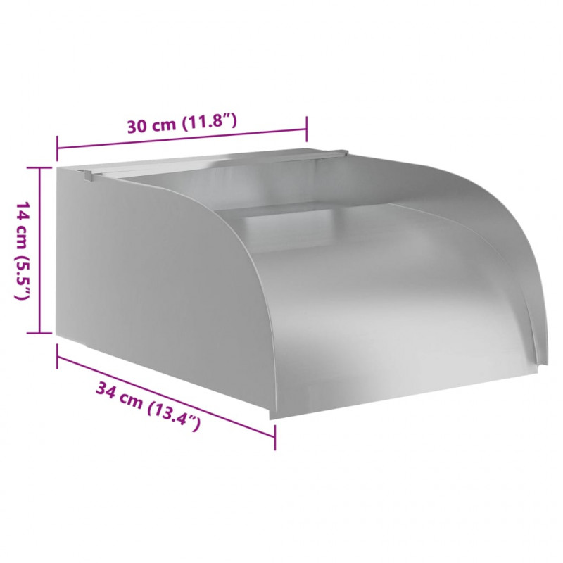 Fontanna do basenu, lampy LED, 30x34x14 cm, stal nierdzewna 304
