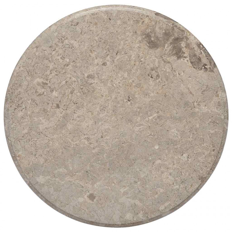 Blat do stołu, szary, Ø60 x 2,5 cm, marmur