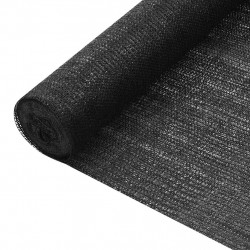 Siatka cieniująca, czarna, 1x25 m, HDPE, 75 g/m²