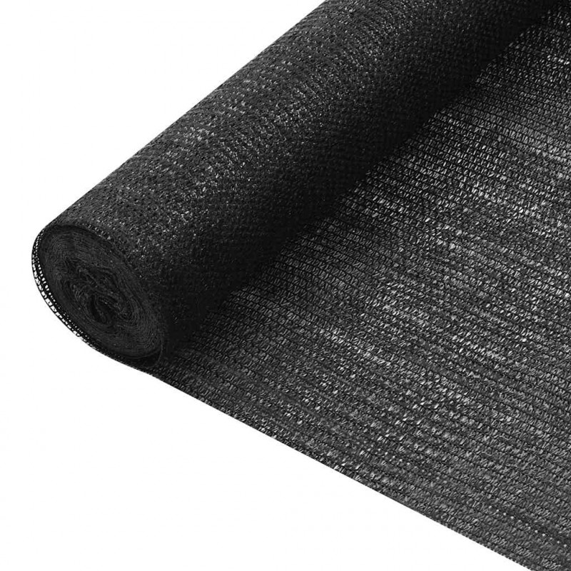Siatka cieniująca, czarna, 1x25 m, HDPE, 75 g/m²