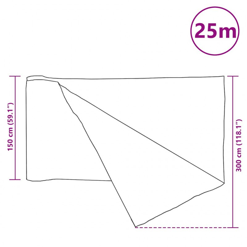 Siatka cieniująca, czarna, 1,5x25 m, HDPE, 75 g/m²
