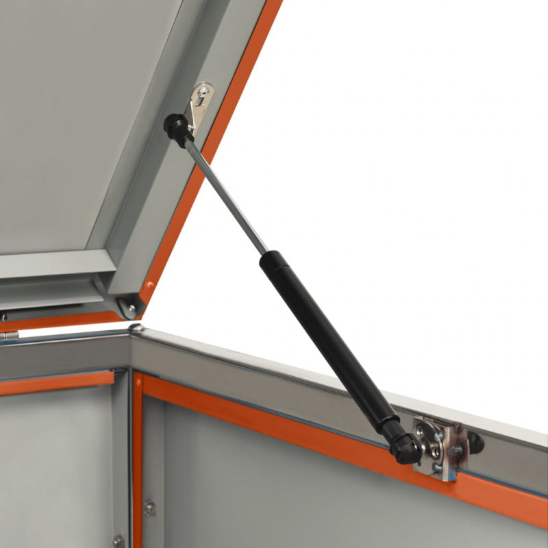 Osłona na 3 kosze na śmieci, 207x77,5x112,5 cm, stal nierdzewna