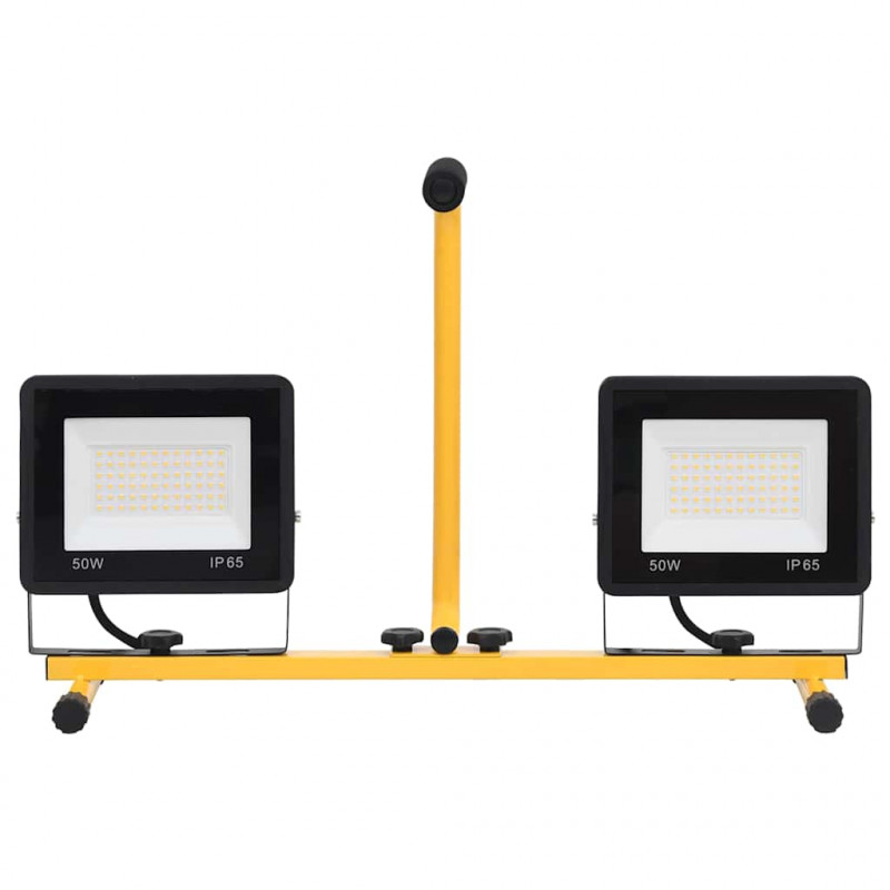 Reflektor LED z uchwytem, 2x50 W, ciepłe białe światło