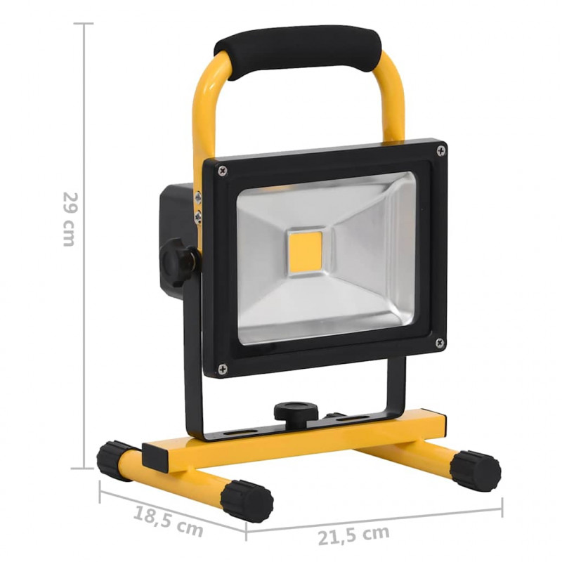 Reflektor LED, akumulator i uchwyt, 30 W, zimne białe światło
