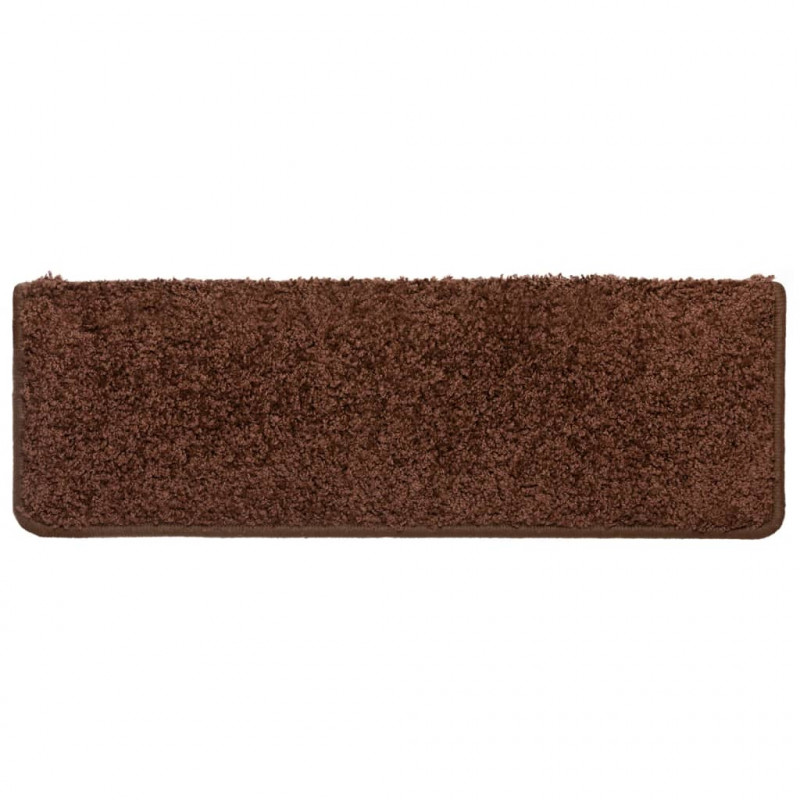 Nakładki na schody, 10 szt., 65x21x4 cm, brązowe