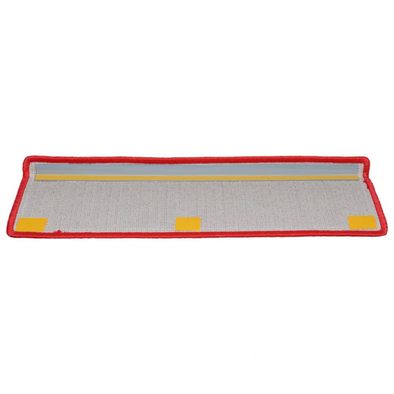 Nakładki na schody, 10 szt., 65x21x4 cm, czerwone