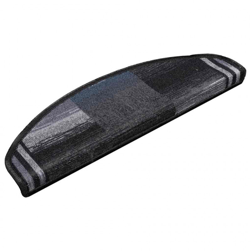 Samoprzylepne nakładki na schody, 5szt., 65x21x4cm czarno-szare