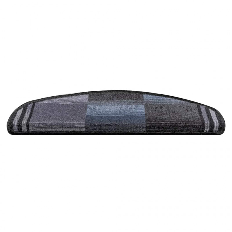 Samoprzylepne nakładki na schody, 5szt., 65x21x4cm czarno-szare