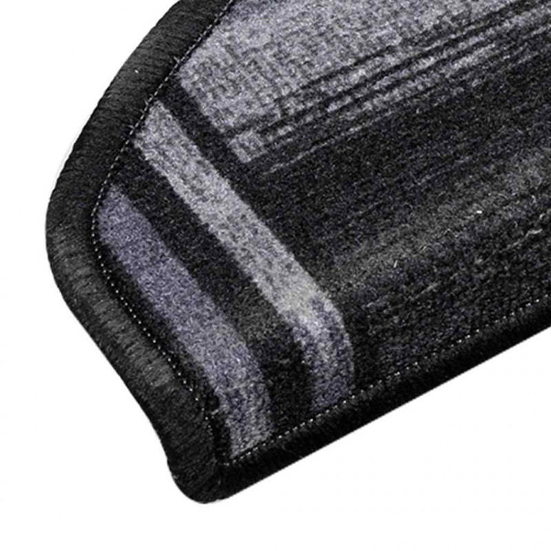 Samoprzylepne nakładki na schody, 5szt., 65x21x4cm czarno-szare
