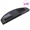Samoprzylepne nakładki na schody 10 szt. 65x21x4cm czarno-szare
