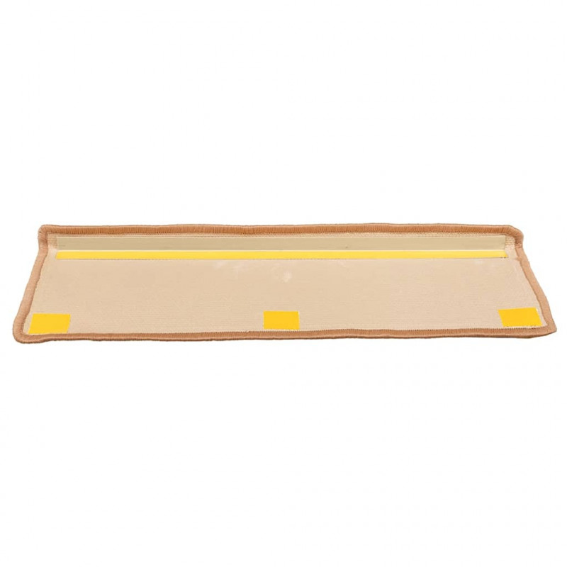 Samoprzylepne nakładki na schody, 5 szt., 65x21x4 cm, beżowe