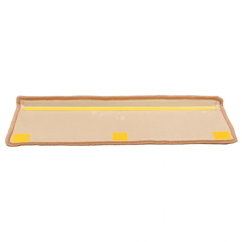Samoprzylepne nakładki na schody, 10 szt., 65x21x4 cm, beżowe