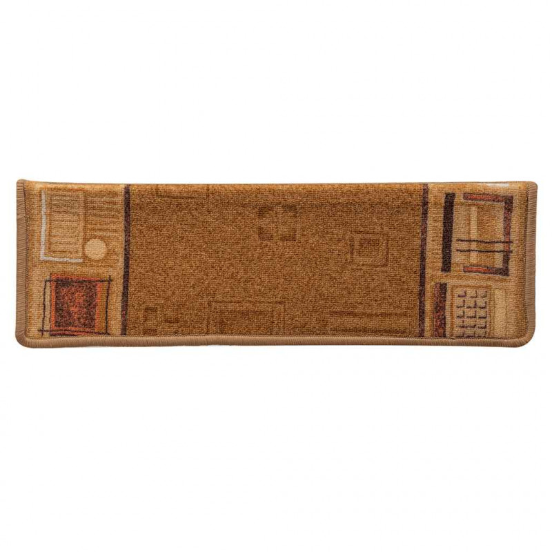 Samoprzylepne nakładki na schody, 10 szt., 65x21x4 cm, beżowe