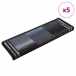 Samoprzylepne nakładki na schody 5 szt., 65x21x4cm czarno-szare