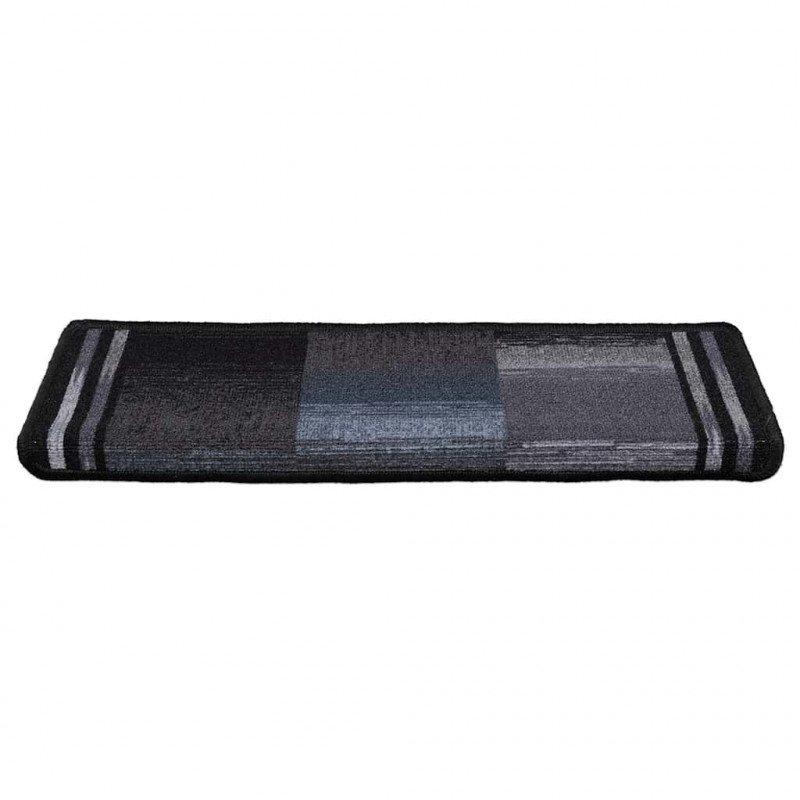 Samoprzylepne nakładki na schody 5 szt., 65x21x4cm czarno-szare