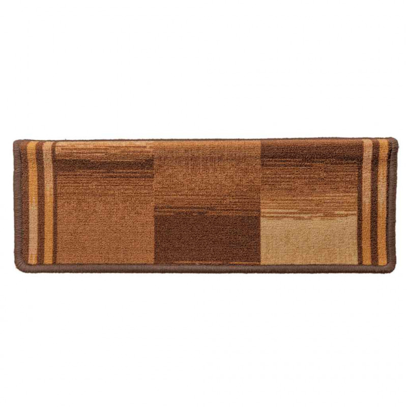 Samoprzylepne nakładki na schody, 5 szt., 65x21x4 cm, brązowe