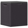 Skrzynia ogrodowa, 90 L, czarna, rattan PP