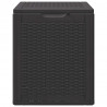 Skrzynia ogrodowa, 90 L, czarna, rattan PP