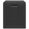 Skrzynia ogrodowa, 90 L, czarna, rattan PP