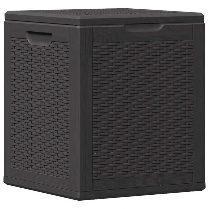 Skrzynia ogrodowa, 90 L, czarna, rattan PP