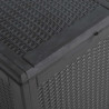 Skrzynia ogrodowa, 90 L, czarna, rattan PP