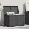 Skrzynia ogrodowa, 180 L, czarna, rattan PP