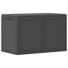 Skrzynia ogrodowa, 180 L, czarna, rattan PP