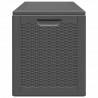 Skrzynia ogrodowa, 180 L, czarna, rattan PP