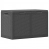 Skrzynia ogrodowa, 180 L, czarna, rattan PP