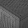 Skrzynia ogrodowa, 180 L, czarna, rattan PP