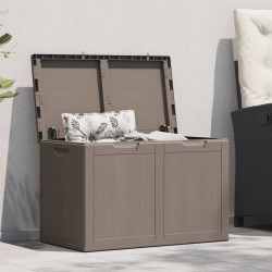Skrzynia ogrodowa, 180 L, brązowa, rattan PP