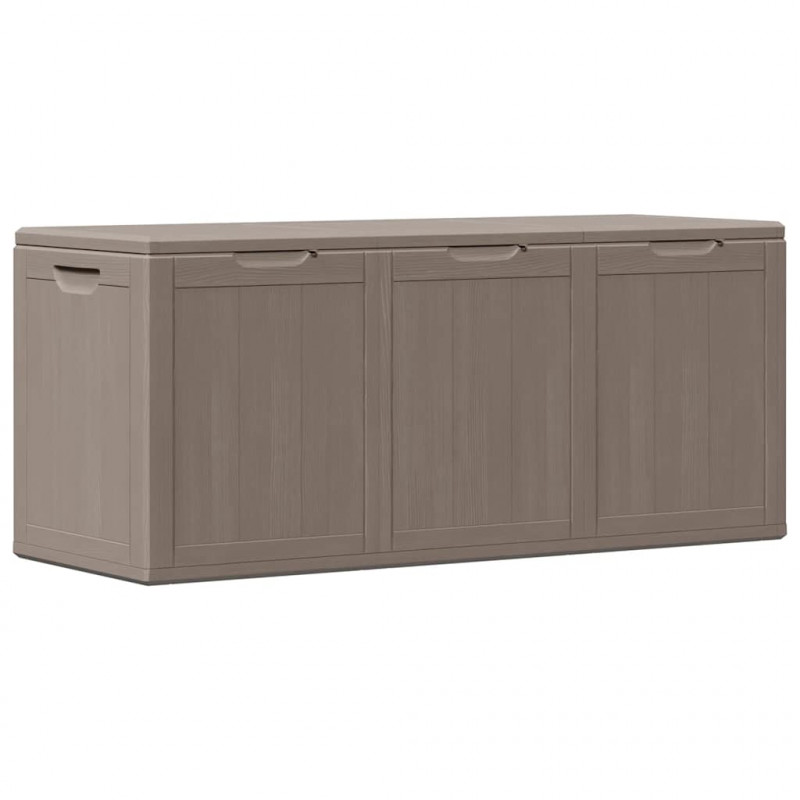 Skrzynia ogrodowa, 270 L, brązowa, rattan PP