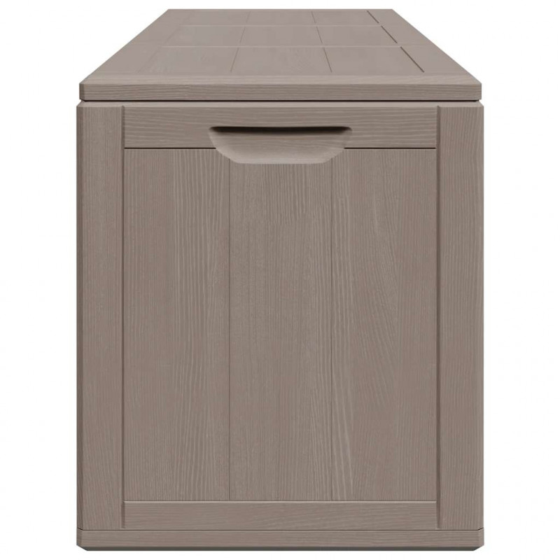 Skrzynia ogrodowa, 270 L, brązowa, rattan PP