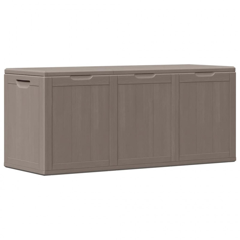 Skrzynia ogrodowa, 270 L, brązowa, rattan PP